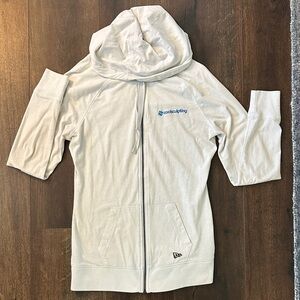 Cream Zip-Up Hoodie